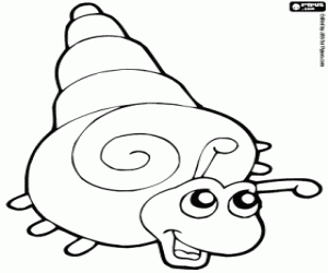 Sea snail coloring page