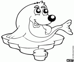 Seal coloring page