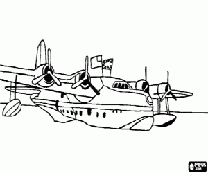 Seaplane coloring page