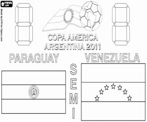Second semifinal Copa America 2011 coloring page