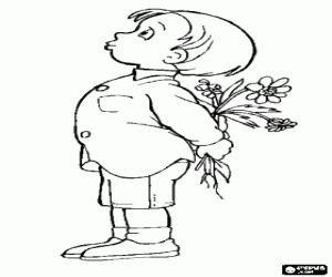 The secret gift for the mother coloring page