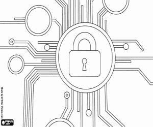 The security of information coloring page