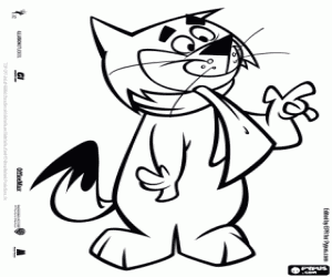 The seductive cat Fancy-Fancy coloring page