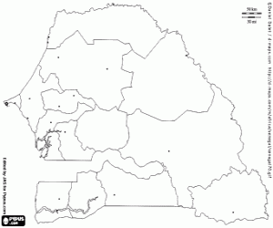 Senegal map coloring page