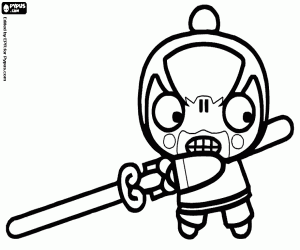 Sensei Chang, Pucca's character coloring page