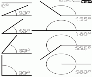 Sequence of angles coloring page