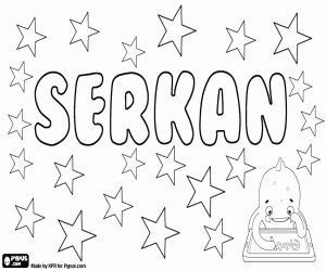 Serkan, variant of Sercan coloring page