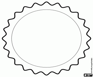 Serrated commemorative medal coloring page
