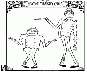 The service of the Hotel Transylvania coloring page