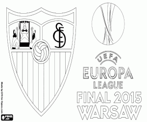 Sevilla, champion Europa League 2015 coloring page