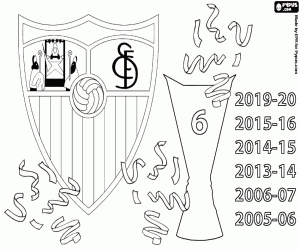 Sevilla, Europa League champion 2020 coloring page