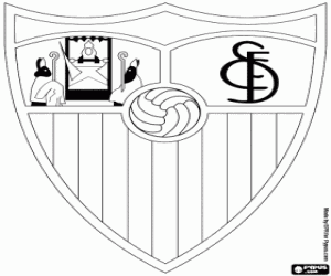 Sevilla FC logo coloring page
