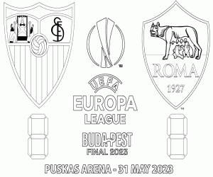 Sevilla-Roma, UEFA Europa League coloring page