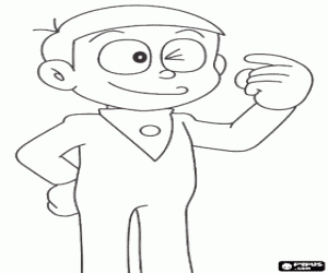 Sewashi, character from Doraemon coloring page