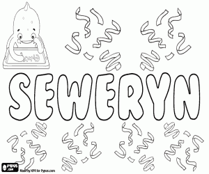Seweryn, Polish male name coloring page