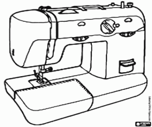 Sewing machine coloring page