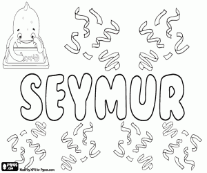 Seymur, male name coloring page