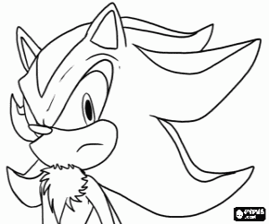 Shadow is a hedgehog like Sonic coloring page