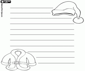Sheet of paper for Christmas coloring page