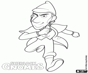 Sherlock Gnomes, the new character coloring page