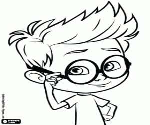 Sherman, the adopted son of Peabody coloring page