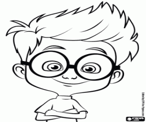 Sherman, the child of Peabody coloring page
