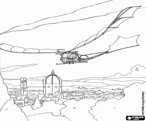 Sherman and Penny over Florence coloring page