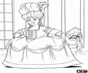 Sherman and Queen Marie Antoinette coloring page