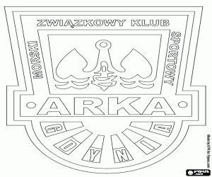 Shield of Arka Gdynia coloring page