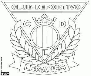Shield of CD Leganés coloring page