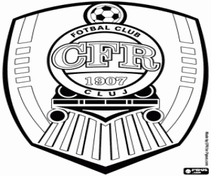 Shield of CFR Cluj coloring page