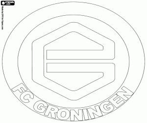 Shield of FC Groningen coloring page