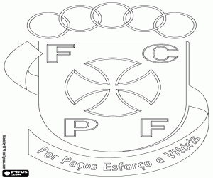 Shield of FC Paços de Ferreira coloring page
