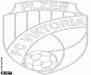 Shield of FC Viktoria Plzeň coloring page