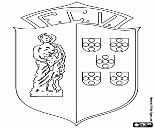 Shield of FC Vizela coloring page