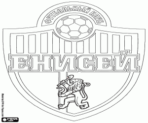 Shield of FC Yenisey Krasnoyarsk coloring page