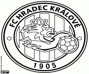 Shield of FK Hradec Králové coloring page
