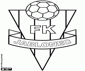 Shield of FK Jablonec coloring page