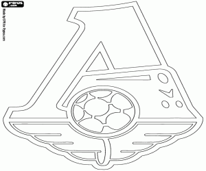 Shield of FK Lokomotiv Moscow coloring page
