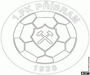 Shield of FK Příbram coloring page