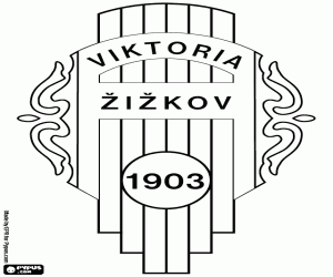 Shield of FK Viktoria Žižkov coloring page
