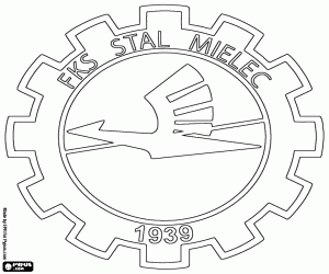 Shield of FKS Stal Mielec coloring page