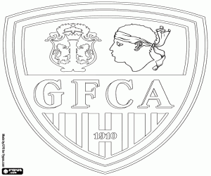 Shield of GFC Ajaccio coloring page