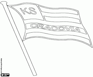 Shield of KS Cracovia coloring page