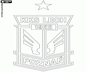 Shield of Lech Poznań coloring page
