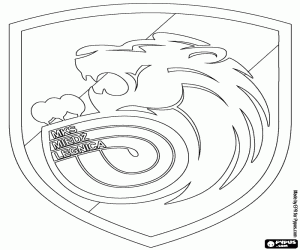 Shield of Miedź Legnica coloring page