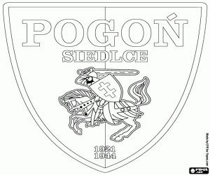 Shield of MKP Pogoń Siedlce coloring page