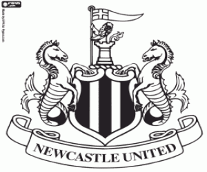 Shield of Newcastle United coloring page