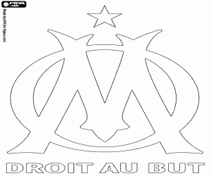 Shield of Olympique de Marseille coloring page
