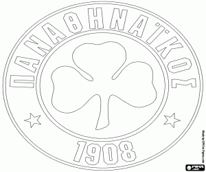 Shield of Panathinaikos coloring page